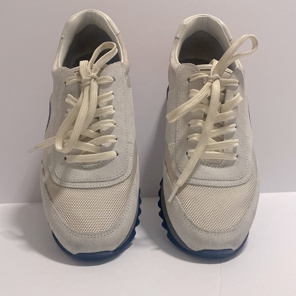 Tory Burch Color Block Orange & Cream Sneakers | Size: 7.5 - Picture 4 of 13